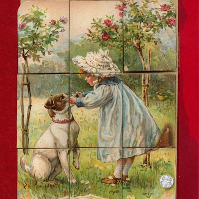 Antikes Puzzle mit Zahlen