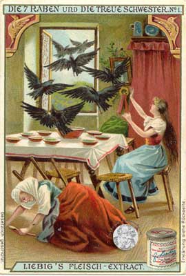Liebig- Serie Nr. 574 Die sieben Raben und die treue Schwester von 1903
