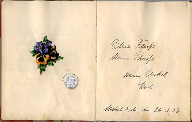 antikes Poesielalbum von 1936 - 1942