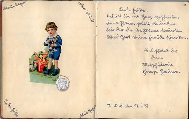 antikes Poesielalbum von 1936 - 1942