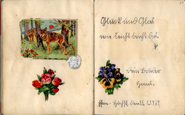 antikes Poesielalbum von 1936 - 1942