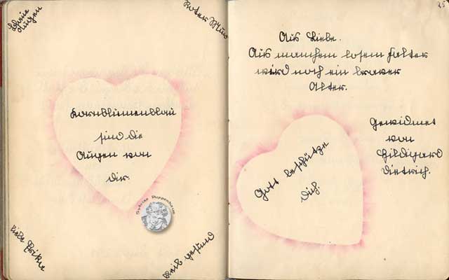 antikes Poesielalbum von 1936 - 1942