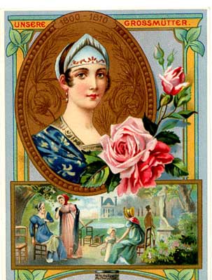 Liebig-Serie Nr. 615, Unsere Großmütter, aus meiner Sammlung