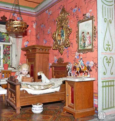 Jugendstil-Puppenstube mit Erker