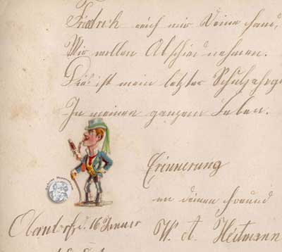 antikes Poesielalbum von 1879 - 1889