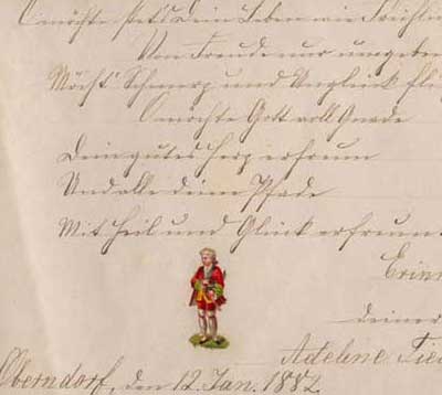 antikes Poesielalbum von 1879 - 1889