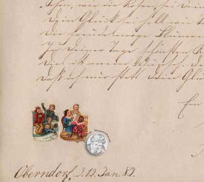 antikes Poesielalbum von 1879 - 1889