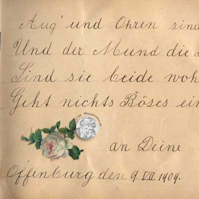 antikes Poesielalbum von 1909 - 1915