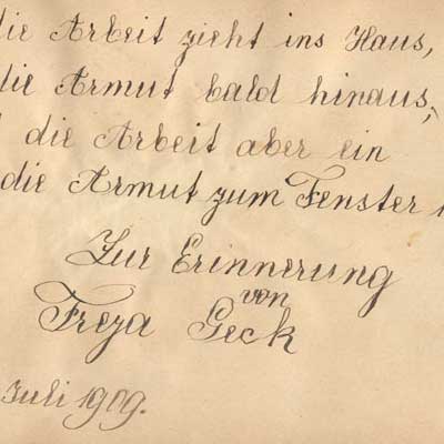 antikes Poesielalbum von 1909 - 1915