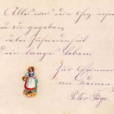 antikes Poesielalbum von 1879 - 1889