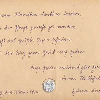 antikes Poesielalbum von 1909 - 1915