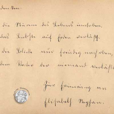 antikes Poesielalbum von 1909 - 1915