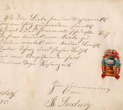 antikes Poesielalbum von 1879 - 1889