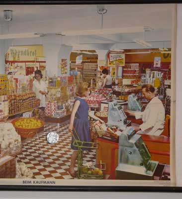 Beim Kaufmann - Rollbild für Schulen