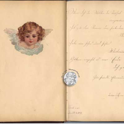 antikes Poesielalbum von 1879 - 1889