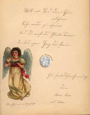 antikes Poesielalbum von 1879 - 1889