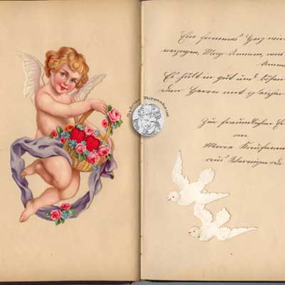 antikes Poesielalbum von 1879 - 1889