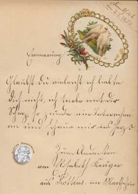 antikes Poesielalbum von 1879 - 1889