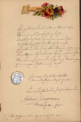 antikes Poesielalbum von 1879 - 1889