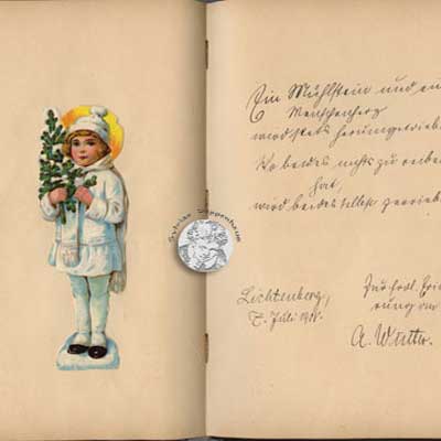 antikes Poesielalbum von 1879 - 1889