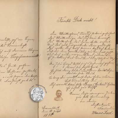 antikes Poesielalbum von 1893 - 1899