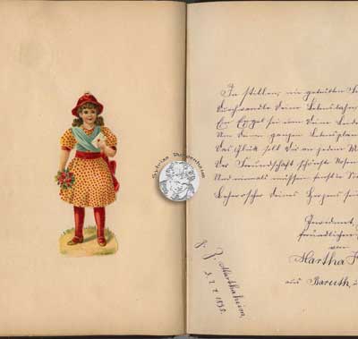 antikes Poesielalbum von 1879 - 1889