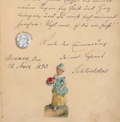 antikes Poesielalbum von 1879 - 1889