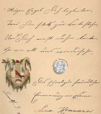 antikes Poesielalbum von 1879 - 1889