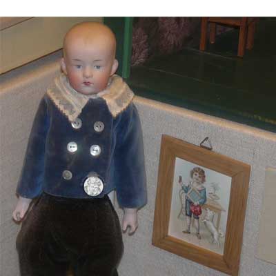 SPorzellankopfpuppe mit Leinenkörper, Fa. Heubach Köppelsdorf um 1912