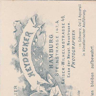 Carte de Visite, vor 1900