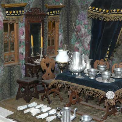 Altdeutsches Zimmer mit Erker, letztes Viertel 19. Jahrhundert