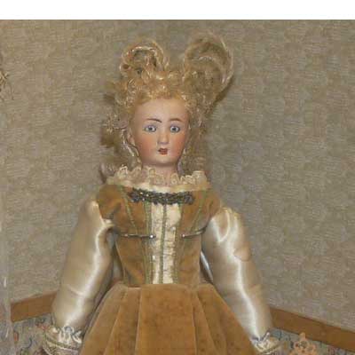 Puppenstube, Gründerzeit, um 1880, außergewönliche Laubsägemöbel aus Böhmen