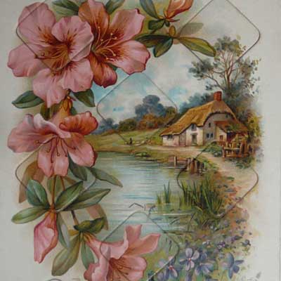 Antikes Lottospiel von um 1900