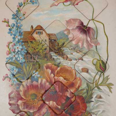 Antikes Lottospiel von um 1900