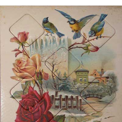 Antikes Lottospiel von um 1900