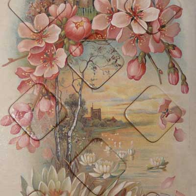 Antikes Lottospiel von um 1900