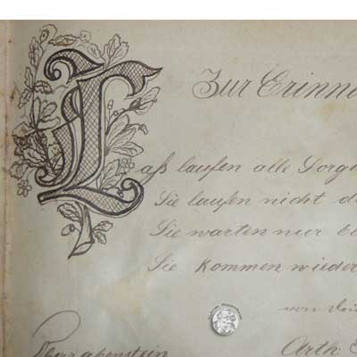 antikes Poesielalbum ab 1878