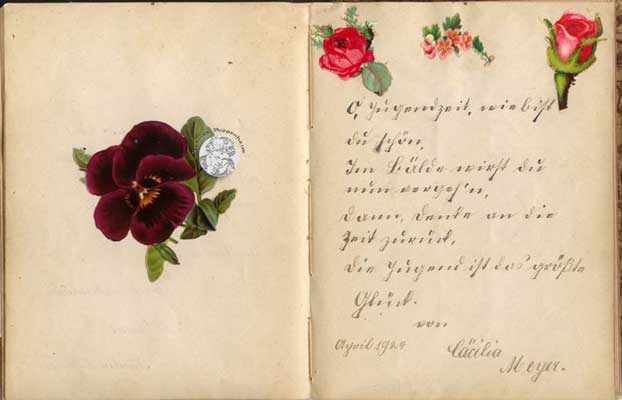 antikes Poesielalbum 20er bis 40er Jahre