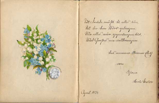 antikes Poesielalbum 20er bis 40er Jahre