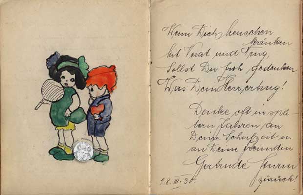 antikes Poesielalbum 20er bis 40er Jahre