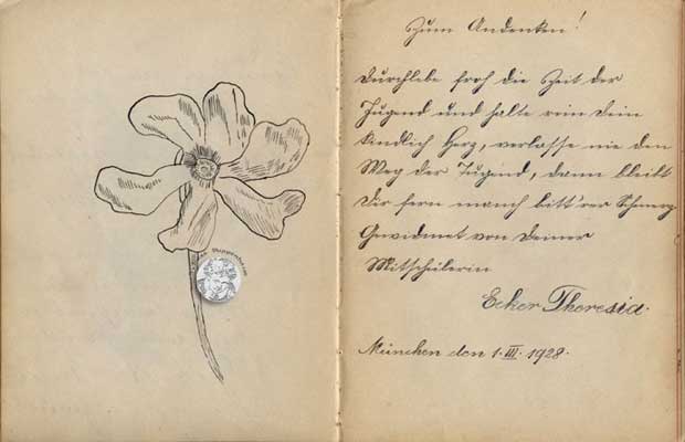 antikes Poesielalbum 20er bis 40er Jahre