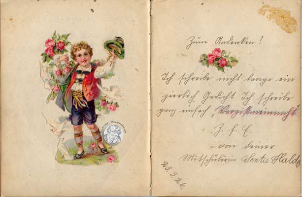 antikes Poesielalbum 20er bis 40er Jahre