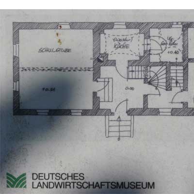 Schulstube von um 1920, Dorfschule Schloss Blankenhain - Bild 1