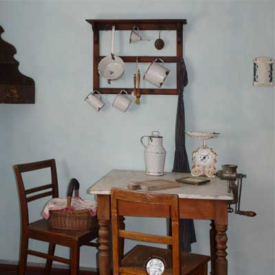 Lehrerwohnung um 1900, Küche, Dorfschule Schloss Blankenhain