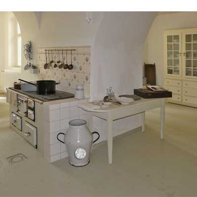 Schlossküche Mitte der 1920er Jahre, Schloss Blankenhain