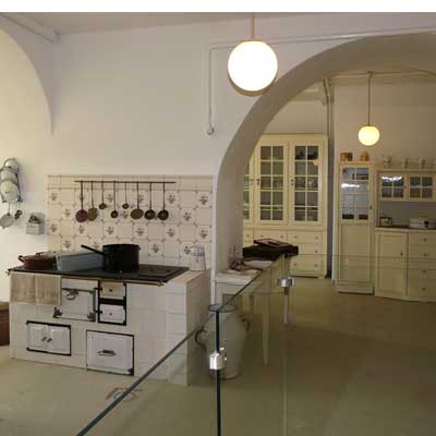 Schlossküche Mitte der 1920er Jahre, Schloss Blankenhain