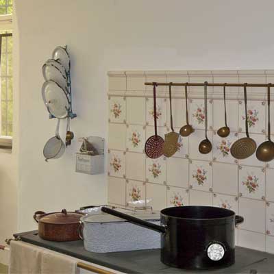 Schlossküche Mitte der 1920er Jahre, Schloss Blankenhain