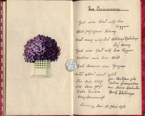 antikes Poesielalbum 30er Jahre