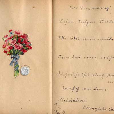 antikes Poesielalbum von 1918 bis 1920