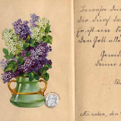 antikes Poesielalbum von 1918 bis 1920